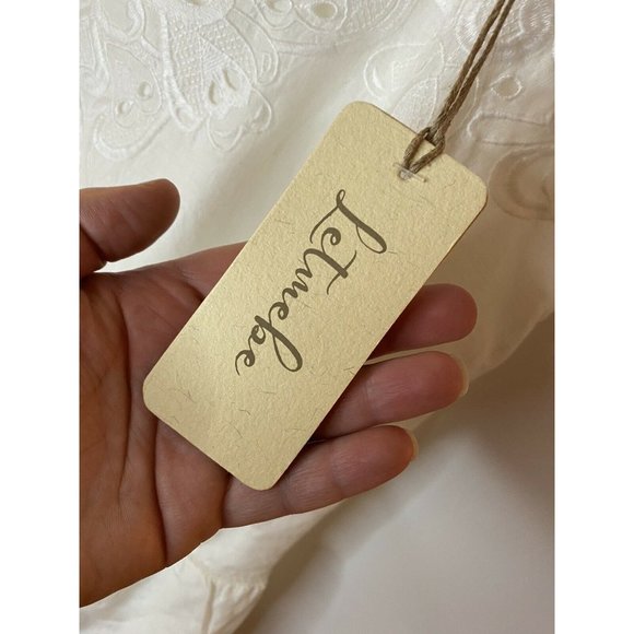 ANTHROPOLOGIE Let Me Be Lace Peplum Tank NWT White $148 Romantic Sz 10 Cottage - Picture 6 of 12